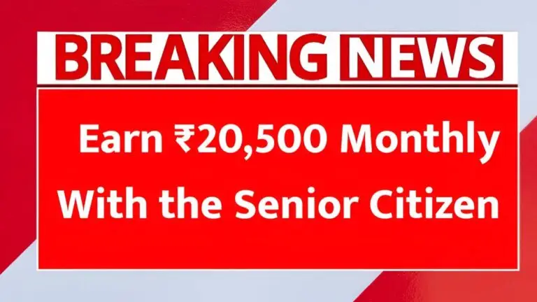 Senior Citizens Savings Scheme, SCSS 2025, earn 20500 monthly SCSS, senior citizen investment India, SCSS interest 2025, best savings schemes 2025, retirement income India, government savings scheme, SCSS monthly income, senior citizen financial planning,